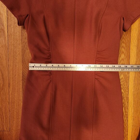NWT Boss Hugo Boss Dakela Sheath Dress, S/S, Pencil Skirt, Rosewood/Mauve, Sz 8 - Picture 13 of 16